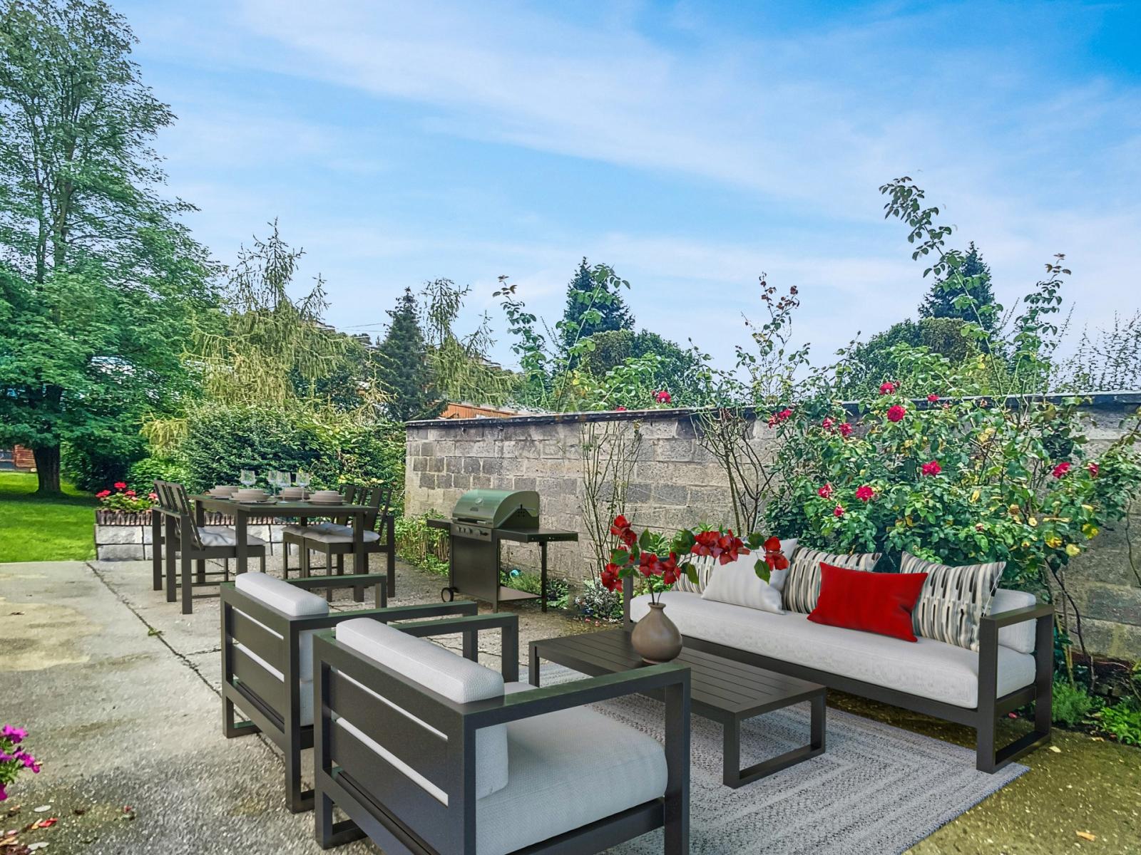 Appartement - 1 chambre - 1 bureau - vue Meuse et jardin