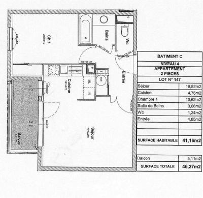 St Fons centre, à louer Appartement T2 neuf 46 m², 