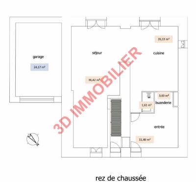 A vendre proche Lons-le-Saunier grande maison de 6 chambres entièrement rénovée sur 1750 m² de terrain., PLAN REZ-DE-CHAUSSEE