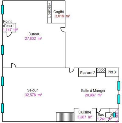 Lons-le-Saunier centre (39 JURA), à vendre appartement duplex T8., DESCRIPTION DES PIECES NIVEAU 1