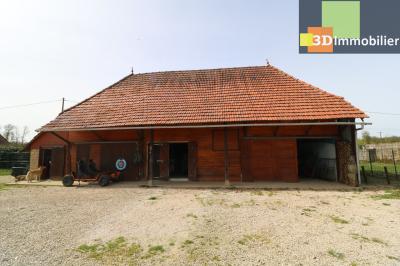 Secteur Pierre de Bresse vends belle ferme bressane de 5 pièces, 158 m² habitable, avec 2 boxes à chevaux, écuries sur 430 0m² de terrain clos., 