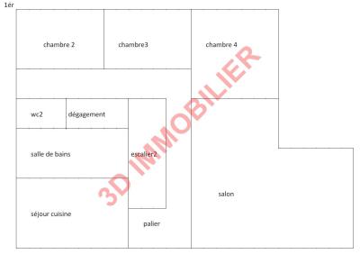 Secteur Clairvaux-les-Lacs (39 JURA), à vendre grande maison d’architecte sur 4689 m² de terrain., PLAN ETAGE 1