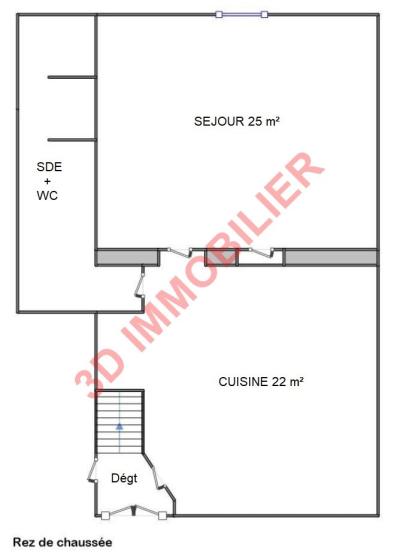 A louer secteur Villevieux au CALME, une maison avec 2 chambres, dépendances et jardin., PLAN REZ-DE-CHAUSSEE