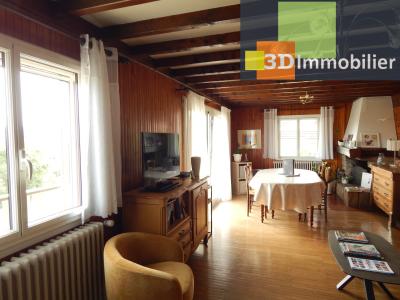 VENTE PÉRIPHÉRIE LONS-LE-SAUNIER (39), CHALET 114 M², 4 CHAMBRES, TERRAIN  2004 M² AVEC VUE DÉGAGÉE, SALON SÉJOUR 33.70 M²