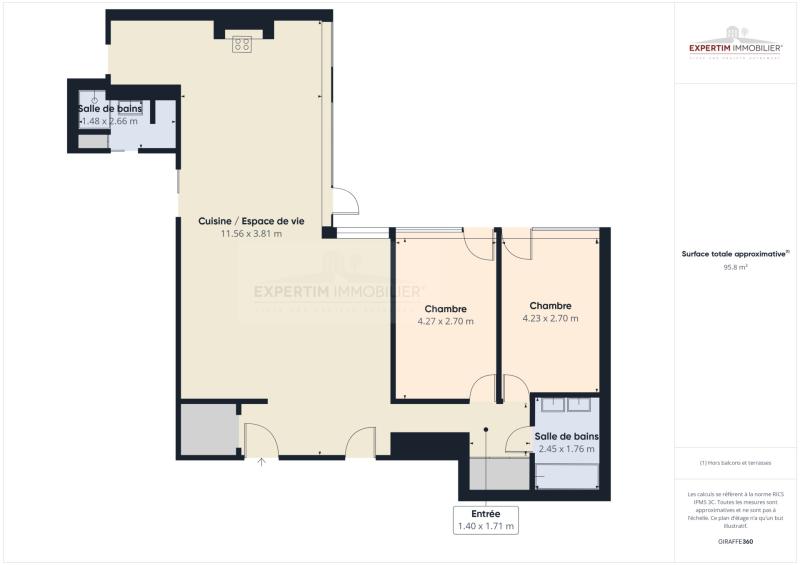 HAUT CLAGNY, 110M² EN DERNIER ETAGE AVEC TERRASSE, BOX ET CAVE