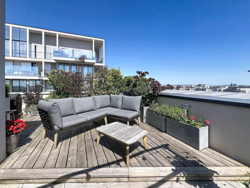 Paris 17e – Batignolles, Dernier étage. Triplex d’exception avec terrasse panoramique, 4P, 3 CHAMBRES, PARKING