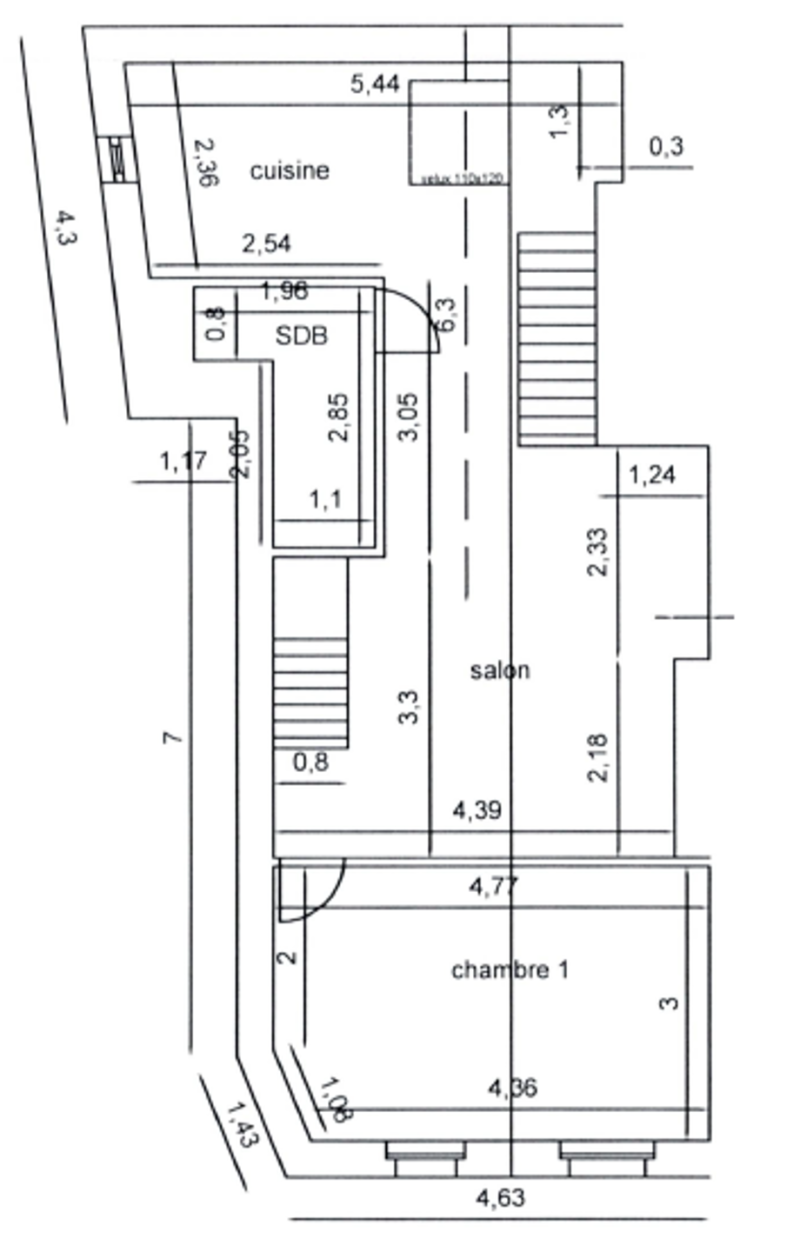 Immeuble mixte avec commerce loué + appartement
