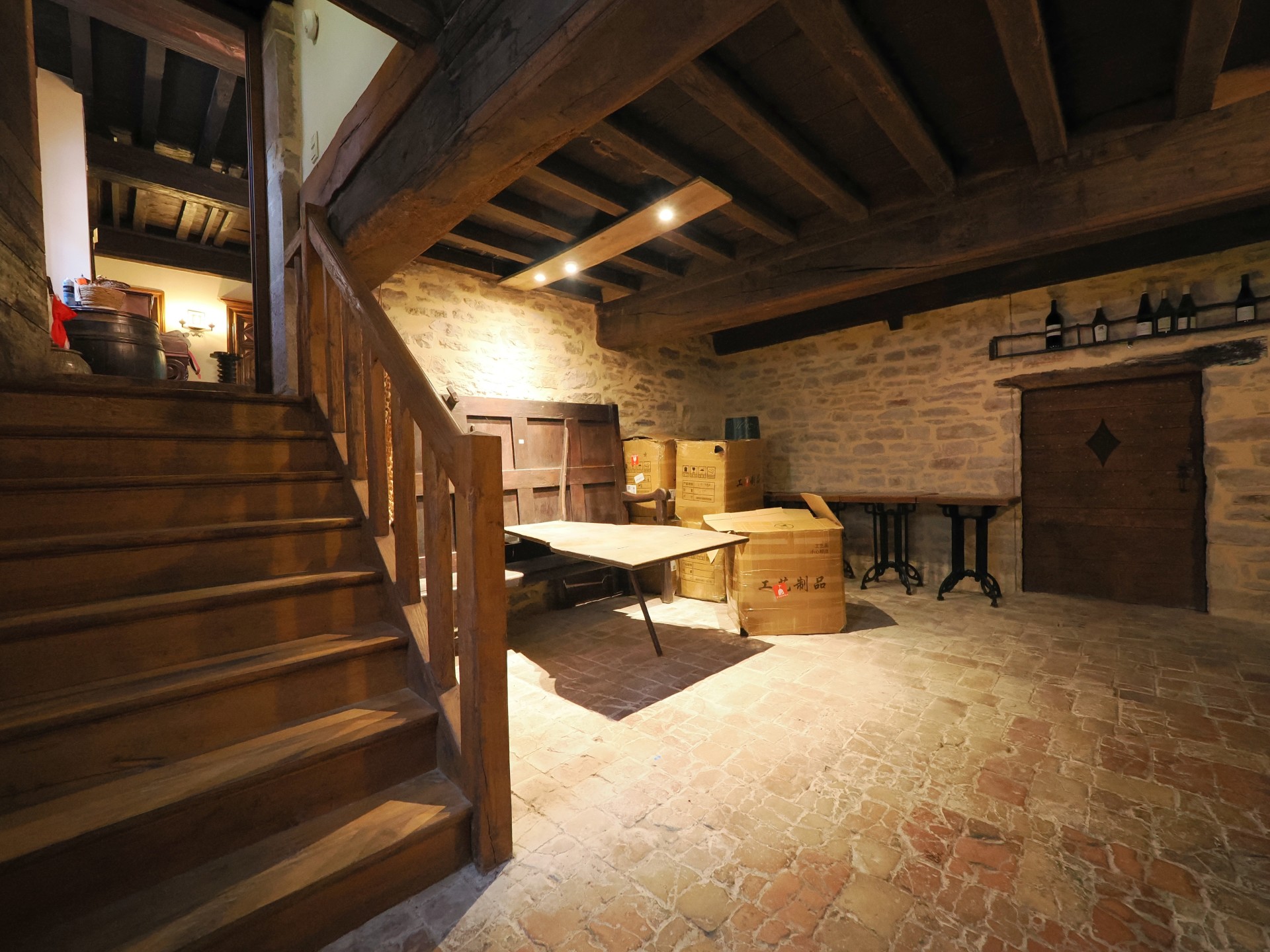 Caveau de dégustation au sous-sol